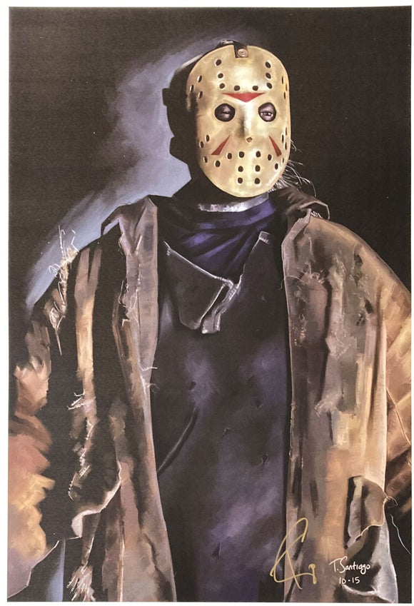 Jason Vorhees 13x19 Friday The 13th Lithograph Signed by Tony Santiago