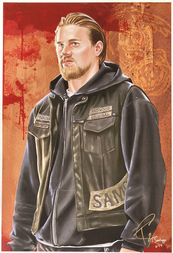 Jax Teller 13x19 Sons Of Anarchy Lithograph Signed by Tony Santiago