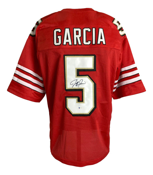 49ers Jeff Garcia Signed Custom White Pro-Style Football Jersey