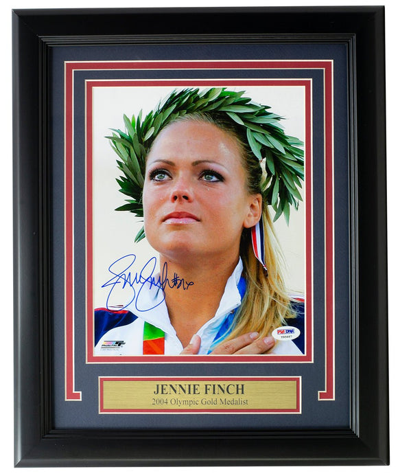 Jennie Finch Signed Framed USA Softball 8x10 Photo PSA/DNA - Sports Integrity