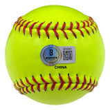 Jennie Finch Signed Yellow Softball USA Inscribed BAS - Sports Integrity