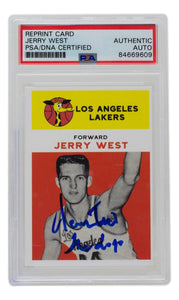 Jerry West Signed Lakers Reprint 1961 Fleer Rookie Card #43 The Logo PSA/DNA - Sports Integrity