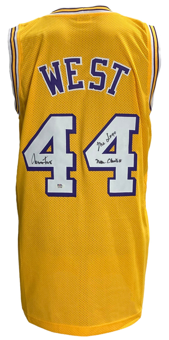 Jerry West Blue/Yellow Minneapolis Lakers Autographed Jersey