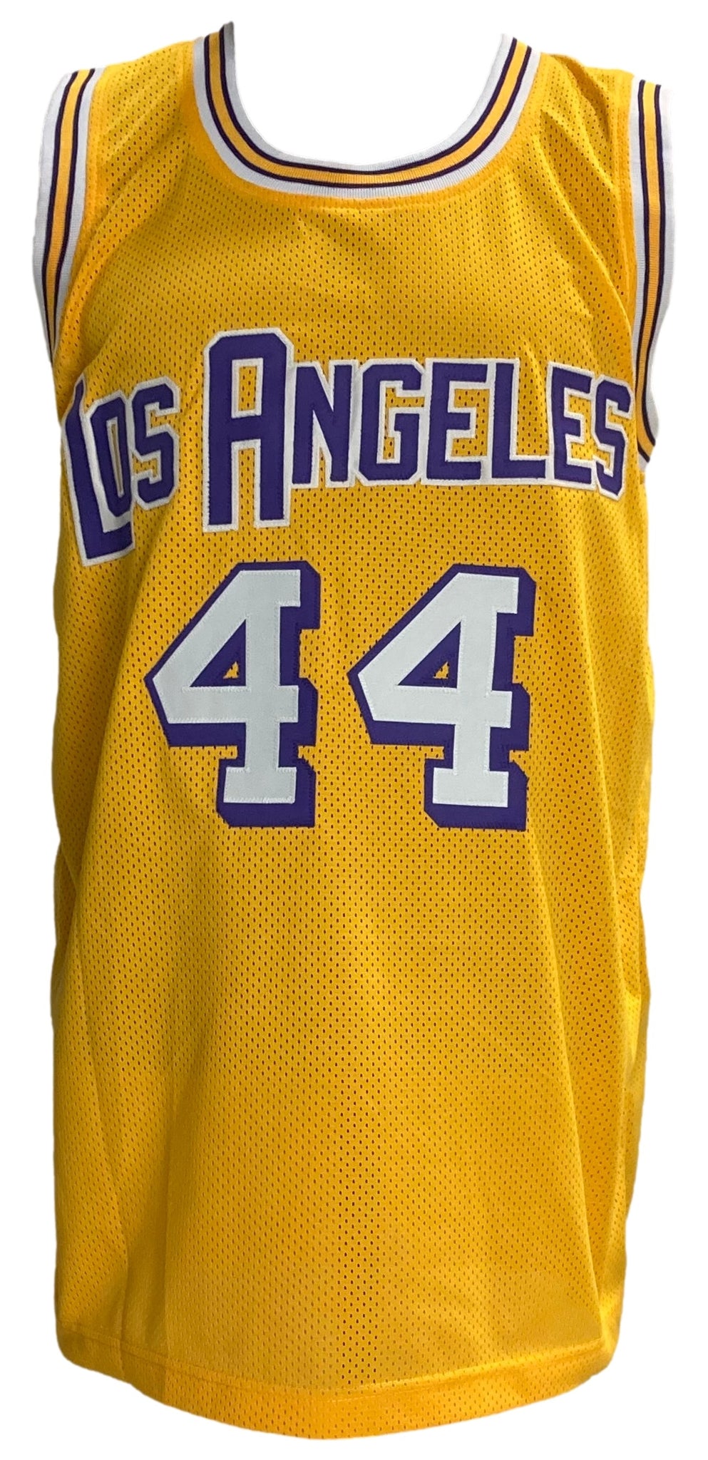 Jerry West Signed Custom Yellow Basketball Jersey The Logo Inscribed PSA  ITP – Sports Integrity