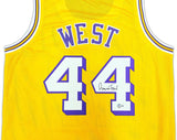 Jerry West Los Angeles Signed Yellow Basketball Jersey BAS