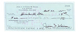 Jesse Haines St. Louis Cardinals Signed Bank Check #2506 BAS - Sports Integrity