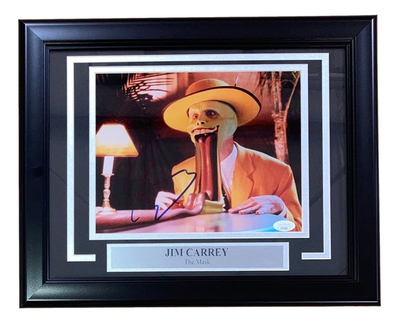 Jim Carrey Signed Framed 8x10 The Mask Photo JSA - Sports Integrity