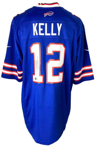 Jim Kelly Signed Buffalo Bills Blue Nike Game Jersey BAS ITP - Sports Integrity