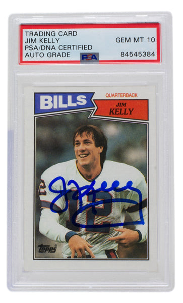 Jim Kelly Autographed and Framed Blue Bills Jersey Auto JSA Certified