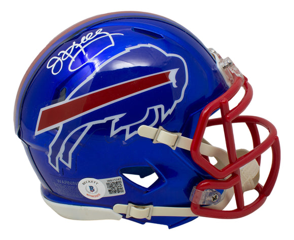 Jim Kelly Signed Buffalo Bills Mini Speed Replica Flash Helmet BAS