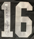 Jim Plunkett Oakland Signed Gray Football Jersey SB XV MVP Inscribed JSA