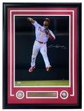 Jimmy Rollins Signed Framed 16x20 Philadelphia Phillies Fielding Photo PSA Holo