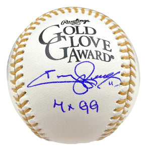 Jimmy Rollins Phillies Signed Official Gold Glove Baseball 4x GG PSA Hologram