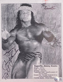 Superfly Jimmy Snuka Signed 8x10 WWF Wrestling Photo BAS BH71137 - Sports Integrity