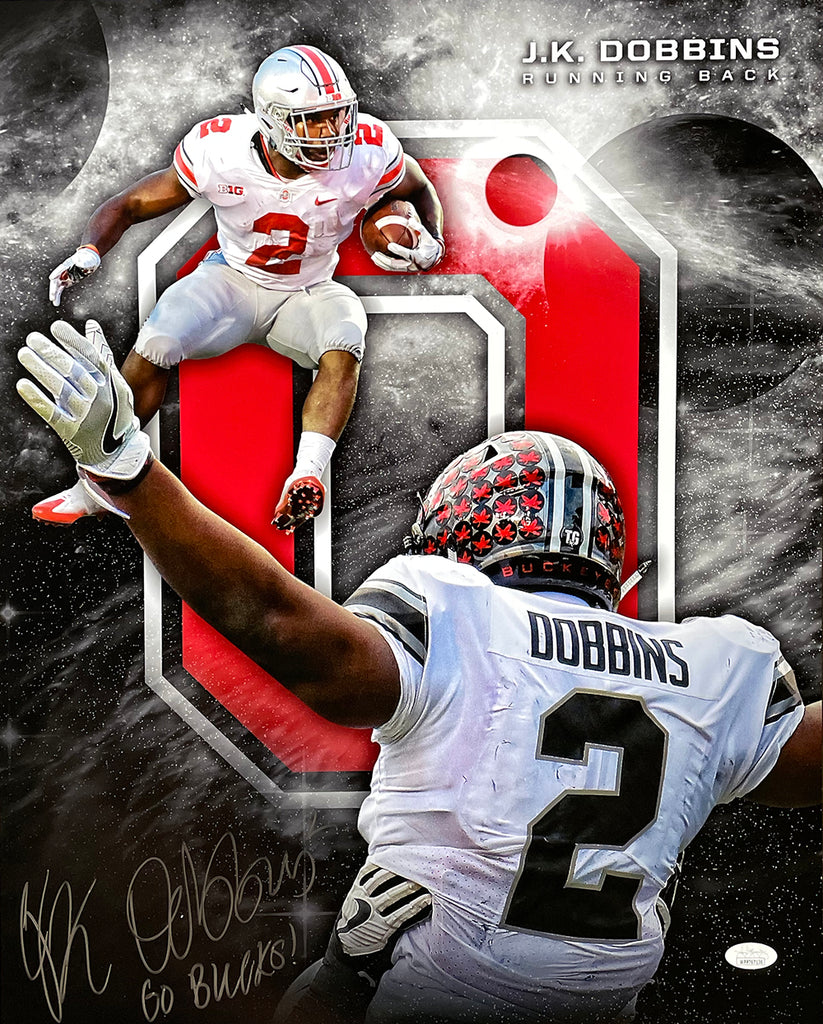 SALE JK Dobbins Signed Ohio State OSU 16x20 Photo Go Bucks Baltimore R –  Zobie Productions