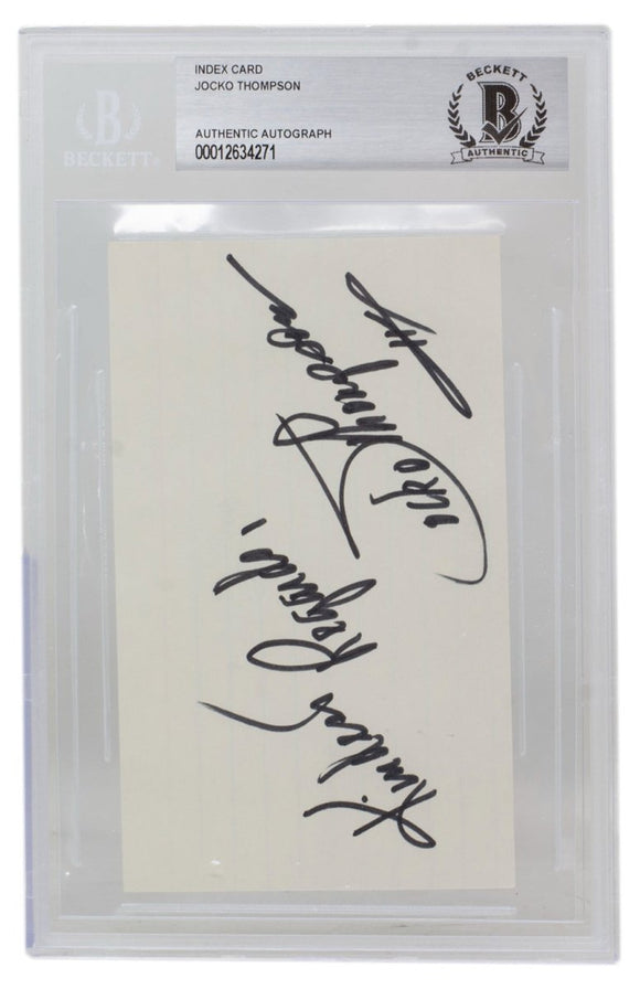 Jocko Thompson Signed Slabbed Philadelphia Phillies Index Card BAS - Sports Integrity