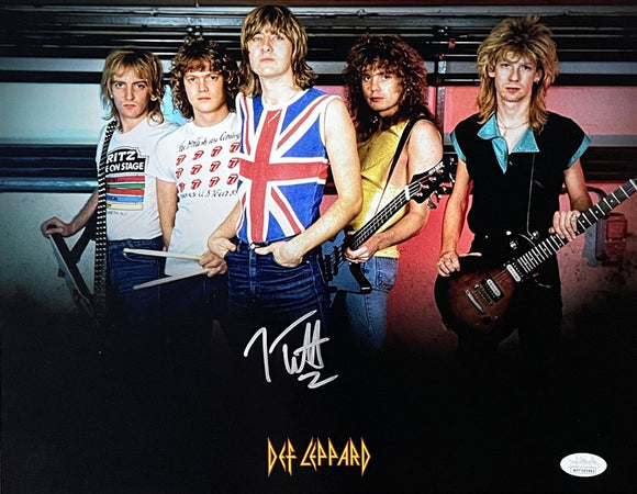 Joe Elliott Signed 11x14 Def Leppard Band Photo JSA ITP - Sports Integrity