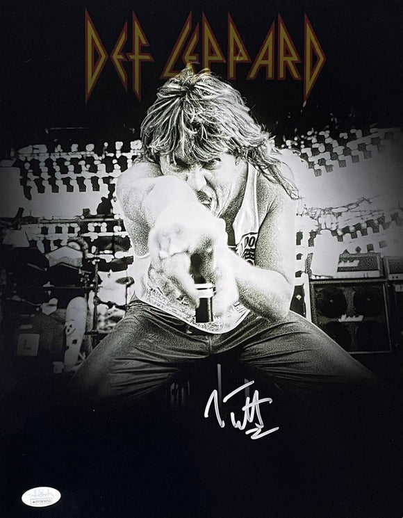 Joe Elliott Signed 11x14 Def Leppard Spotlight Photo JSA ITP - Sports Integrity