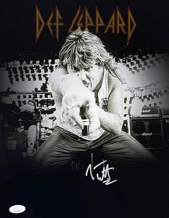 Joe Elliott Signed 11x14 Def Leppard Spotlight Photo JSA ITP Sports Integrity