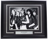 Joe Elliott Signed Framed 11x14 Def Leppard Black And White Photo JSA ITP Sports Integrity