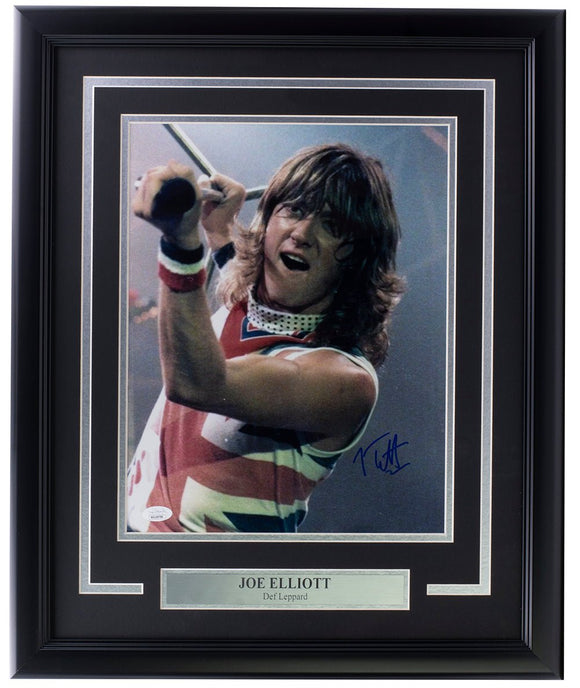 Joe Elliott Signed Framed 11x14 Young Def Leppard Photo JSA ITP - Sports Integrity