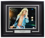 Joe Elliott Signed Framed 11x14 Def Leppard Blonde Hair Photo JSA ITP - Sports Integrity