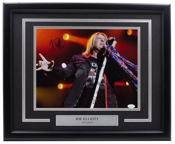 Joe Elliott Signed Framed 11x14 Def Leppard Photo JSA ITP - Sports Integrity