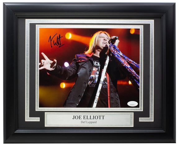 Joe Elliott Signed Framed 8x10 Def Leppard Photo JSA ITP - Sports Integrity