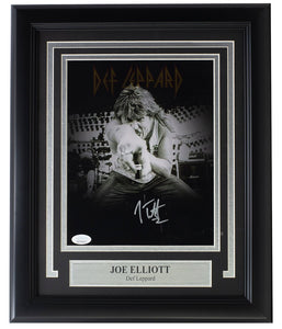 Joe Elliott Signed Framed 8x10 Def Leppard Spotlight Photo JSA ITP - Sports Integrity