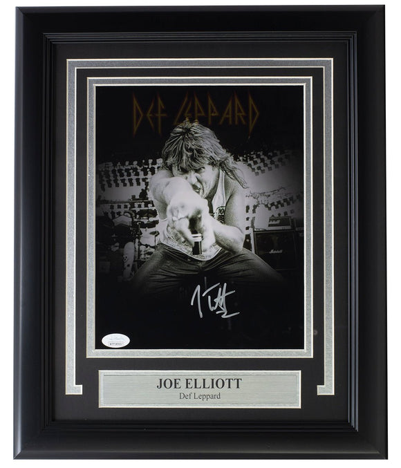 Joe Elliott Signed Framed 8x10 Def Leppard Spotlight Photo JSA ITP - Sports Integrity