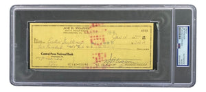 Joe Frazier Boxing Signed Slabbed Bank Check #4559 PSA/DNA - Sports Integrity