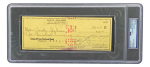 Joe Frazier Boxing Signed Slabbed Bank Check #4617 PSA/DNA