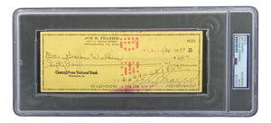 Joe Frazier Boxing Signed Slabbed Bank Check #4622 PSA/DNA - Sports Integrity