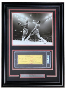 Joe Frazier Boxing Signed Framed Slabbed Bank Check #4612 PSA/DNA - Sports Integrity