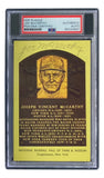 Joe McCarthy Signed 4x6 New York Yankees HOF Plaque Card PSA/DNA 85025697 - Sports Integrity