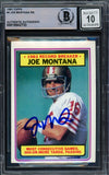 Joe Montana Signed 1983 Topps #4 San Francisco 49ers Trading Card BAS Auto 10