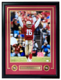 Joe Montana Signed Framed 16x20 San Francisco 49ers Arms Raised Photo JSA - Sports Integrity