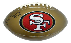 Joe Montana Signed San Francisco 49ers Gold Logo Football BAS - Sports Integrity