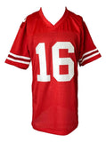 Joe Montana San Francisco Signed Red Football Jersey Tristar - Sports Integrity