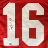 Joe Montana San Francisco Signed Red Football Jersey Tristar