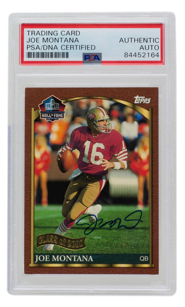 Joe Montana Signed 2000 Topps HOF Card #HOF1 49ers Football Card PSA –  Sports Integrity