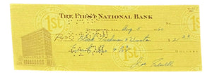 Joe Sewell Cleveland Signed August 5 1960 Bank Check BAS - Sports Integrity