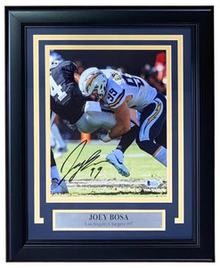 Joey Bosa Signed Framed 8x10 Los Angeles Chargers Photo BAS