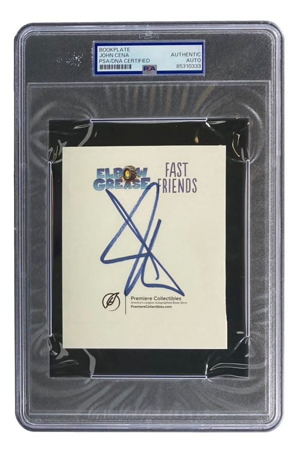 John Cena Signed Slabbed WWE Bookplate PSA - Sports Integrity