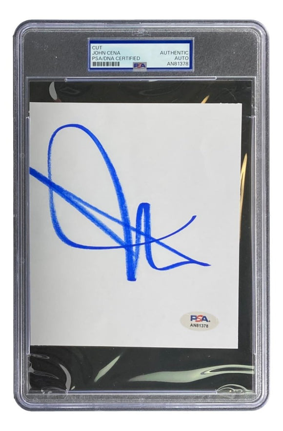 John Cena Signed Slabbed WWE Cut Signature PSA AN81378 - Sports Integrity