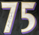 Johnathan Ogden Baltimore Signed Black Football Jersey BAS ITP