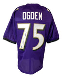 Johnathan Ogden Baltimore Signed Purple Football Jersey BAS ITP