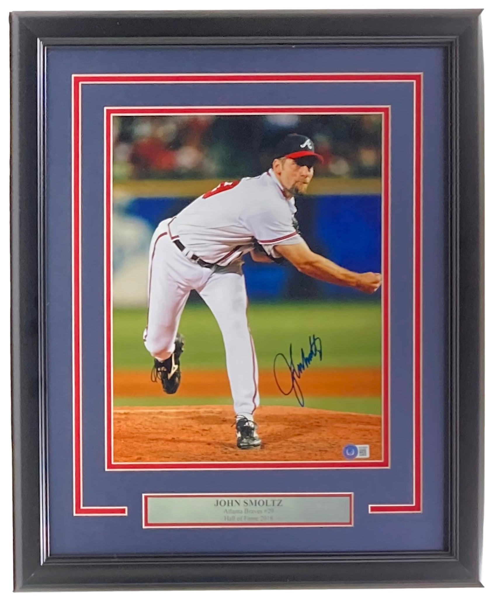 Framed Autographed/Signed Ronald Acuna Jr. 33x42 Atlanta Red Baseball Jersey  JSA COA - Hall of Fame Sports Memorabilia