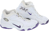 John Stockton Twice Signed Game Used Utah Jazz 1997-98 Nike Sneakers BAS+Mears