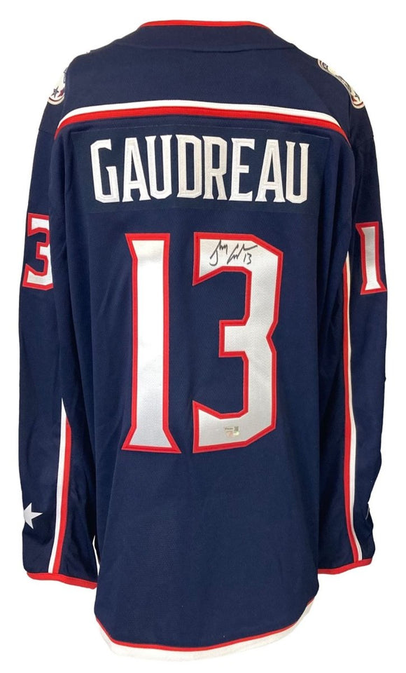 Johnny Gaudreau Signed Columbus Blue Jackets Replica Hockey Jersey Fanatics - Sports Integrity